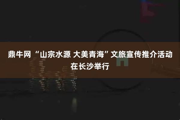 鼎牛网 “山宗水源 大美青海”文旅宣传推介活动在长沙举行