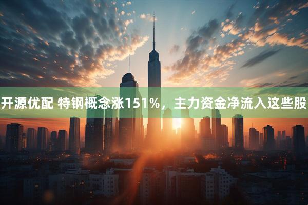 开源优配 特钢概念涨151%，主力资金净流入这些股